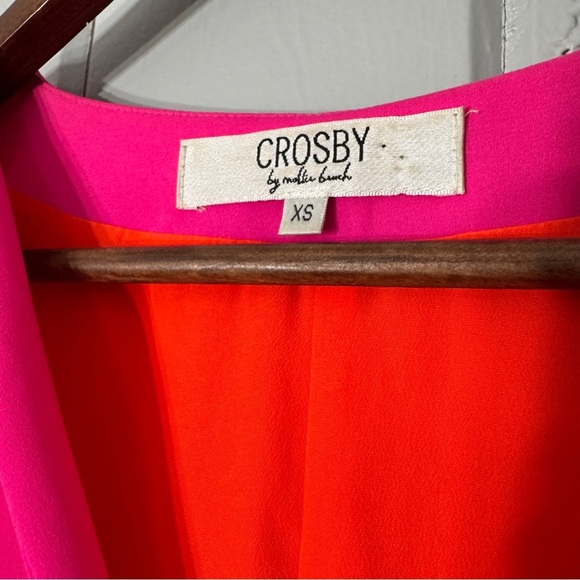 CROSBY by Mollie Burch Renee Shift Dress pink and Orange colorblock size XS - Picture 5 of 14